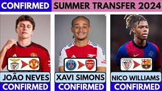 🚨 LATEST CONFIRMED TRANSFER NEWS SUMMER 2024✅ Neves to United Simons to Arsenal✅ Nico to Barcelona🔥 [upl. by Missie]