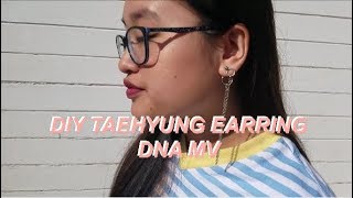 DIY BTS V DANGLING EARRING  DNA MV（´▽｀） [upl. by Analiese]