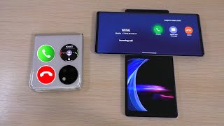 HUAWEI P50 Pocket vs LG Wing Incoming Call [upl. by Rafaello]