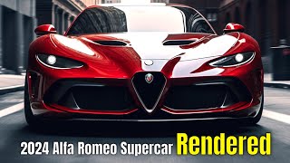 2024 Alfa Romeo Supercar Rendered Before August 30 Reveal [upl. by Akenahc]