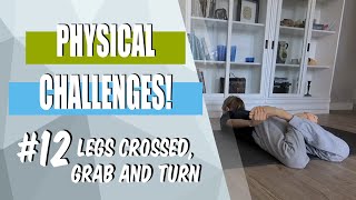 Physical Challenges  12 legs crossed grab and turn  PE at homeschool activity [upl. by Atirehgram639]