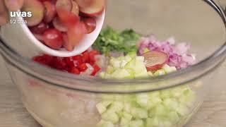 ¿CÓMO HACER UN CEVICHE DE CORVINA CON MANZANAS UVAS Y AGUACATE [upl. by Pacificas]