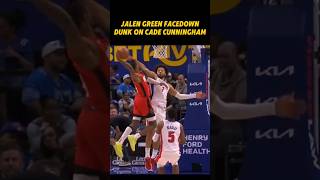 Jalen Green FACEDOWN DUNK on Cade Cunningham 😱😱😱 [upl. by Eadrahs]