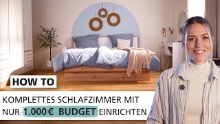 Schlafzimmer mit nur 1000 Euro Budget einrichten  How to  INTERIYEAH [upl. by Bumgardner]