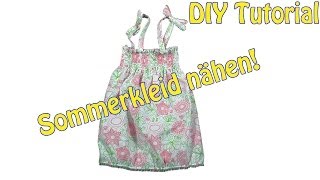 KINDER SOMMERKLEID SELBER NÄHEN  DIY  Nähen für Anfänger  Tutorial [upl. by Hutchins]