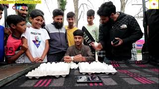 Egg 🥚🥚🥚 Challenge at Kani Pora Chowk by Kashmiri food [upl. by Medwin]