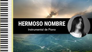 🟡HERMOSO NOMBRE🟡 cover Piano instrumental  Letra  Tutorial 🎹✨ [upl. by Davina]