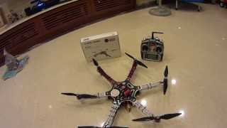 Dji F550 with NazaM V2 Spektrum Dx8 with orangerx receiver maiden flight [upl. by Assirod]