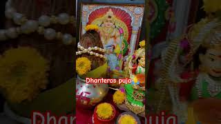 Diwali dhanteras puja 🙏 ytshortsvideo festivalvibes trending pujavlog views 🙏 [upl. by Anilesor]