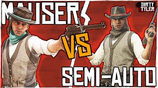 Mauser vs Semi Auto Comparison Red Dead Online RDR2 [upl. by Peacock709]