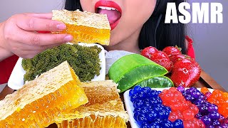 MOST POPULAR FOODS FOR ASMR HONEYCOMB ALOE VERA TANGHULU SEAGRAPES POPPING BOBA ASMR Phan [upl. by Roxane]