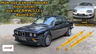 Essai BMW 323 i Baur E30 et montage amortisseurs koni Sport [upl. by Eldnik]