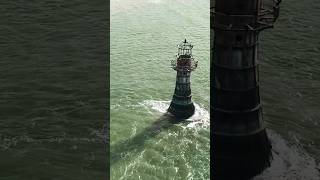 Flying over Burry Port and Whiteford Lighthouses Carmarthenshire Wales drone dji lighthouse [upl. by Moses240]