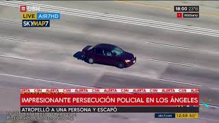 Impresionante persecución policial en Los Ángeles [upl. by Ellenehc143]