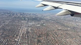 Flying  Landing Into Melbournes Tullamarine Airport From LAX Onboard A QANTAS A380 [upl. by Annawal]