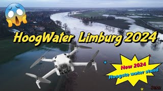 Hoogste Waterstand Limburg drone beelden BelfeldVenlo 2024 [upl. by Atinor737]