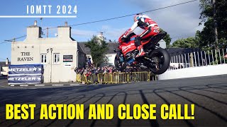 Isle of Man TT 2024 Best Action and Close Call Over 200 KMH through the narrow street [upl. by Agnimod]