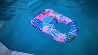 Light up Inflatable Pool Floats Lounger Adult with Remote amp APP Control Floating Pool Lounge Chair R [upl. by Yokum258]