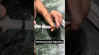 Intramuscular injection Deltoid muscleInjection Dicyclomine Antispasmodicupper arm injection [upl. by Nek]