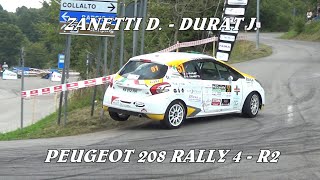 RALLY PIANCAVALLO 2024  ZANETTI D  DURAT J  PEUGEOT 208 RALLY 4  R2  VIDEOCLIP [upl. by Birecree]