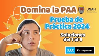 🔴Prueba de Práctica PAA 2024✅SOLUCIONES DEL 1 al 6 [upl. by Neeloj]