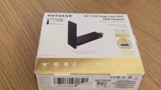 NETGEAR AC1200 Dual Band WiFi USB 30 Adapter Unboxing and Review [upl. by Christean931]