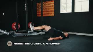 Hamstring Curl On Rower [upl. by Yauq]