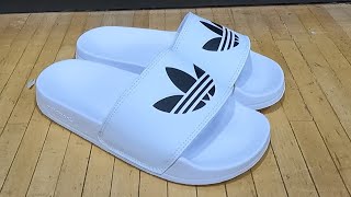 ADIDAS ADILETTE LITE ORIGINALS SLIDES CLOSER LOOK ADIDAS SLIDES FLIP FLOPS SANDALS SHOPPING [upl. by Freeborn427]