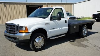 2001 FORD F450 73 POWERSTROKE DIESEL 4x4 FLATBED [upl. by Namsaj]