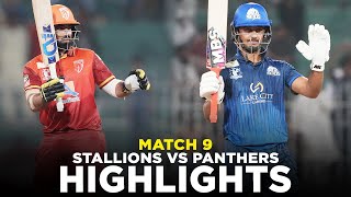 Full Highlights  Stallions vs Panthers  Match 9  Bahria Town Champions Cup 2024  M9A1K [upl. by Tahp2]