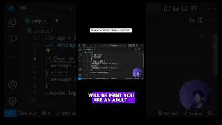 Ternary Operator vs IfElse in JavaScript Simplify Your Code shorts coding javascript [upl. by Stanley]