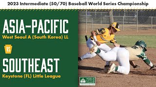 2023 Intermediate 5070 World Series Championship Game  World of Little League Classic Game [upl. by Reivazx172]