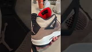 Jordan 4 Taupe Haze custom by giftedkicks Cracked material removed jordan4 customized [upl. by Ketchum357]