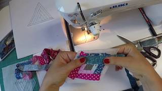 EZLog Nr13 60 degree diamond quilt block Part One [upl. by Babbette]