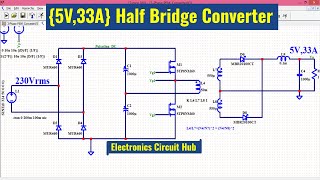 5V33A Half Bridge Converter  LTSpice Simulation [upl. by Uon391]