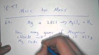 Mass to Mass Stoichiometry Examples Basic stoichiometric conversions [upl. by Orran868]