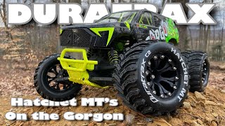 ARRMA Gorgon on Duratrax Hatchet MT Tires [upl. by Araf]