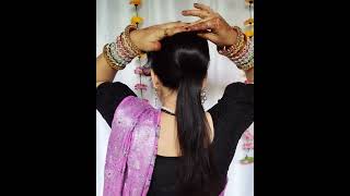 Easy Hairstyle special for Karwachauth only 5 Minute  hair style girl simple and easy  hairstyle [upl. by Assirehc489]