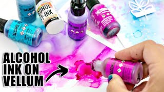 TIPS and techniques FOR using ALCOHOL INK ON VELLUM [upl. by Eanahc]