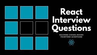 React Interview Questions  Machine Coding Round [upl. by Dante]