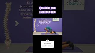 Ejercicios para ESCOLIOSIS EN C madrid deporte gym salud fisioterapia [upl. by Sharlene]