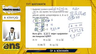 TYT MATEMATİKENS TÜRKİYE GENELİ DENEME SINAVI SORU ÇÖZÜMLERİ [upl. by Llegna780]