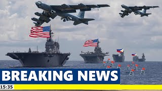 US Navy  Philippine Navy  RIMPAC 2022 Fleet Sails in Formation Part 3  China nearby [upl. by Sobel209]