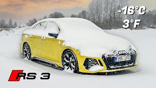 Audi RS3 Winter Cold Start amp POV Drive in 16°C  3°F [upl. by Eisyak]