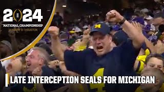 LATE INTERCEPTION puts Michigan EVEN CLOSER to the National Championship 🏆  ESPN College Football [upl. by Rehpinej690]