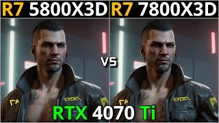 RYZEN 7 5800X3D vs RYZEN 7 7800X3D  Test in 10 Games  1080p  RTX 4070 Ti  2024 [upl. by Sholes]