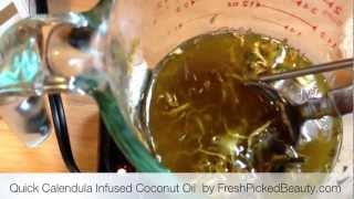 Quick Calendula Infused Coconut Oil [upl. by Goodard]