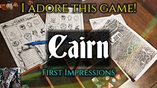 Cairn RPG First Impressions MY NEW FAVORITE TTRPG [upl. by Eilyah]