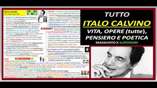 Tutto ITALO CALVINO vita opere pensiero e poetica riassunto X SUPERIORI [upl. by Enelhtak761]