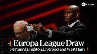 UEFA Europa League 202324 Group Stage Draw Brighton Liverpool West Ham and more [upl. by Lertnek608]